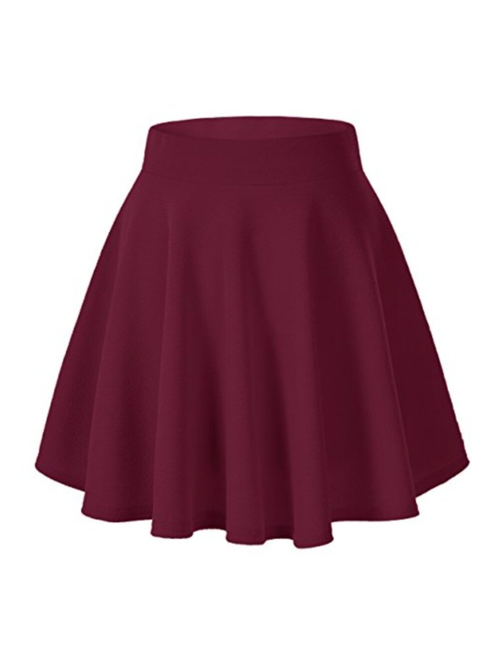 Stretchy Flared A-Line Mini Skater Skirt High Rise Pull On